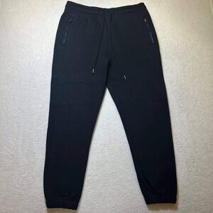 Maison Article Shoe Palace Large Black Joggers Sweatpants Zip Pockets Drawstring